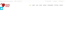 Tablet Screenshot of heartforanimals.com